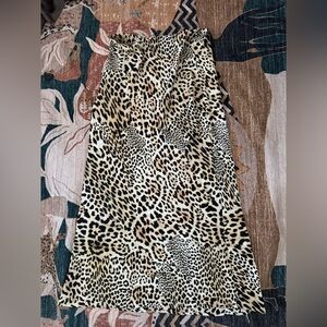 XS Zara Animal Print A-Line Skirt